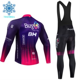 Set Fietsshirt Lange Mouw + Lange Koersbroek 2024 Burgos BH Winter Thermal Fleece